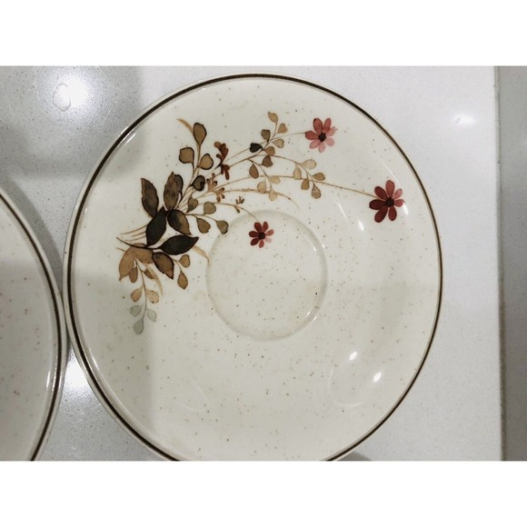 NORITAKE VERSATONE OUTLOOK CHINA B305W10 4 TEA CUPS & SAUCERS - Picture 8 of 16